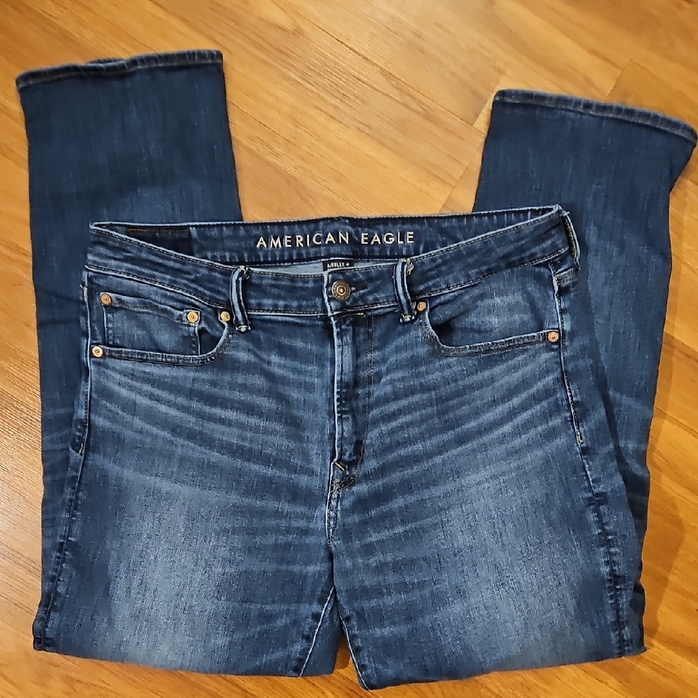 American Eagle Athletic Straight Jeans Size 34x32